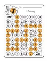 Vorschau - Spiele - Buchstabenlabyrinth / Suchsel Buchstabe "J" inkl. Lösung - Seite 2