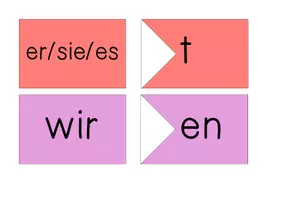 Vorschau - Präsentationen/Tafelbilder - Regelmäßige Verben „Sprache Stein Papier 2“ - Seite 2