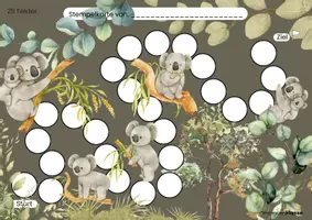 Vorschau - Anderer Materialtyp - Stempelkarten: Klassentier Koala (Verstärkungs-/Belohnungssystem/Token) - Seite 2