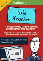 Vorschau - Arbeitsblätter - Safe Knacker Diagramme, Große Zahlen, Zahlenstrahl und Runden - Deckblatt