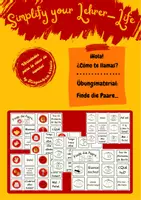 Vorschau - Arbeitsblätter - ¡Hola! ¿Cómo te llamas? - Übungsmaterial: Finde die Paare... - Deckblatt
