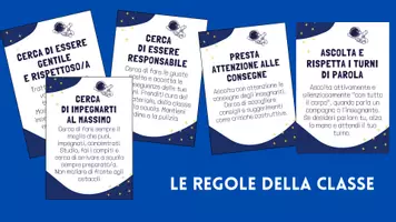 anteprima - Poster - Regole della classe (tema spazio) - Pagina di copertina