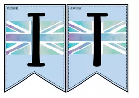 Vorschau - Mal- und Bastelvorlagen - Wimpelkette Landeskunde "United Kingdom and royal family" - Seite 2