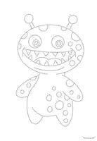 Vorschau - Arbeitsblätter - Graphomotorik Übungsblätter "Monster"- nachspuren und ausmalen - Seite 2