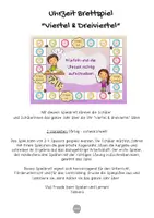 Vorschau - Spiele - Brettspiel Uhrzeit "viertel & dreiviertel Stunde" | Uhr | Uhrzeit 1 Klasse | Uhrzeit 2 Klasse | Uhr Spiel - Seite 1
