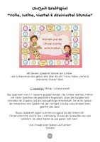 Vorschau - Spiele - Brettspiel Uhrzeit "volle, halbe, viertel & dreiviertel Stunde" | Uhr | Uhrzeit 1 Klasse | Uhrzeit 2 Klasse | Uhr Spiel - Seite 1