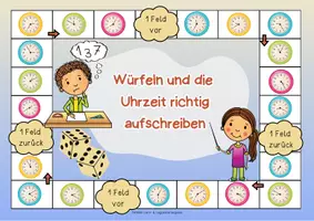 Vorschau - Spiele - Brettspiel Uhrzeit "Minuten gemischt" | Uhr | Uhrzeit 1 Klasse | Uhrzeit 2 Klasse | Uhr Spiel - Seite 3