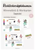 Vorschau - Arbeitsblätter - Rechtschreibphänomen: Doppelvokal (Wimmelbild & Wortkarten) - Deckblatt