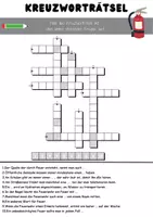 Vorschau - Spiele - Feuerwehr: Kreuzworträtsel für Grundschüler Teil 2 - Deckblatt
