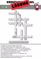 Vorschau - Spiele - Feuerwehr: Kreuzworträtsel für Grundschüler Teil 2 - Seite 1