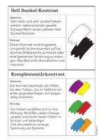 Vorschau - Arbeitsblätter - Infoblatt Hell-Dunkel-Kontrast und Komplementärkontrast - Seite 1