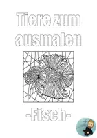 Vorschau - Mal- und Bastelvorlagen - Ausmalbild Fisch - Deckblatt