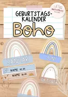 Vorschau - Poster - Boho: Geburtstagskalender - Deckblatt