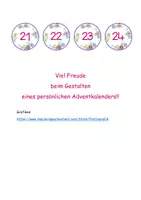 Vorschau - Mal- und Bastelvorlagen - Adventkalender Zahlen - Seite 1