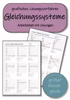 Vorschau - Arbeitsblätter - Lineare Gleichungssysteme (grafisches Lösungsverfahren) - Arbeitsblatt - Deckblatt