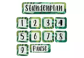 Vorschau - Poster - Stundenplan im Urwald-Design für dein Klassenzimmer - Seite 1