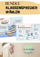 Vorschau - Mal- und Bastelvorlagen - Bundle Klassensprecher wählen Sekundarstufe Wahl - Deckblatt