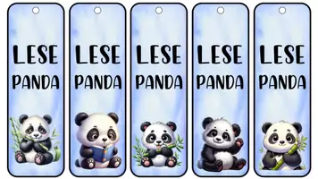 Vorschau - Mal- und Bastelvorlagen - Lesezeichen für deine Pandaklasse - Seite 1