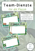Vorschau - Präsentationen/Tafelbilder - Dienste als Team-Schilder für die Klasse - Deckblatt