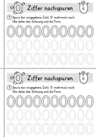 Vorschau - Mal- und Bastelvorlagen - Zahl 0 als Miniheft - Für den Ziffernschreibkurs - Seite 3