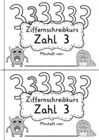 Vorschau - Arbeitsblätter - Zahl 3 als Miniheft - Für den Ziffernschreibkurs - Seite 2