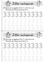 Vorschau - Arbeitsblätter - Zahl 3 als Miniheft - Für den Ziffernschreibkurs - Seite 3