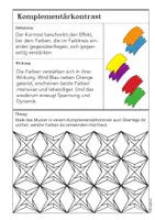 Vorschau - Arbeitsblätter - Infoblatt zum Komplementärkontrast inklusive Übung - Seite 1