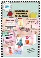 Vorschau - Mal- und Bastelvorlagen - Schuljahresgrüße und Geschenkideen für die Klasse - Deckblatt