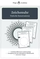 Vorschau - Aufgabenkarten - Zeichenuhr - Regelmäßige Vielecke konstruieren - Deckblatt