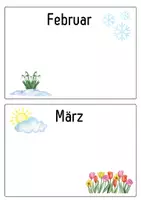 Vorschau - Mal- und Bastelvorlagen - Geburtstagskalender für die Klasse I Classroom-Management - Seite 1