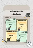 Vorschau - Anderer Materialtyp - Willkommenskarten - neues Schuljahr 🪄 (Version 2) - Deckblatt