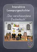 Vorschau - Arbeitsblätter - Interaktive Lesespur - Das verschwundene Zauberbuch - Deckblatt
