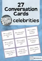 Vorschau - Aufgabenkarten - „Celebrities“ – 27 Conversation Cards / Stop and Swap - Deckblatt