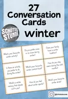 Vorschau - Aufgabenkarten - „WINTER“ – 27 Conversation Cards / Stop and Swap - Deckblatt