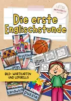 Vorschau - Mal- und Bastelvorlagen - Erste Englischstunde | Bild- & Wortkarten + Leporello | Anfangsunterricht Englisch | Klasse 3 - 5 - Deckblatt