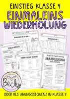 Vorschau - Arbeitsblätter - Einstieg Mathe Klasse 4 (Multiplikation und Division) - Deckblatt