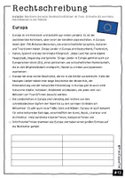 Vorschau - Arbeitsblätter - Arbeitsblatt Rechtschreibung "Europa" (10 Fehler finden) #13 - Seite 1