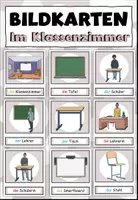 Vorschau - Präsentationen/Tafelbilder - Bildkarten und Wortkarten "Im Klassenzimmer" Schule - DaZ / DaF / Deutsch - Deckblatt