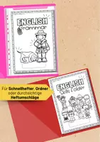 Vorschau - Mal- und Bastelvorlagen - Deckblätter Englisch | Schnellhefter, Grammatikheft & Ordner | Klasse 5–10 - Seite 1