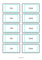 anteprima - Altro tipo di materiale - Attività di abbinamento articolo-nome (UN-UNA) - Pagina 1