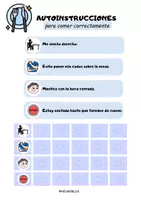 Vista previa - Hojas de trabajo - AUTOINSTRUCCIONES PARA COMER - Portada