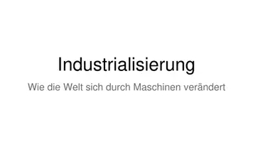 Vorschau - Präsentationen/Tafelbilder - Industrialisierung Präsentation - Seite 1