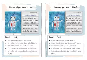 Vorschau - Merkblätter - "Geschichtenheft" - Deckblatt und Tipps zur Heftführung - Seite 3