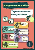 Vorschau - Poster - Klassenorganisation_Tagestransparenz_Oktopus - Deckblatt