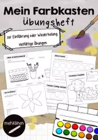 Vorschau - Arbeitsblätter - Mein Farbkasten | Wasserfarben üben | Klasse 1/2 - Deckblatt