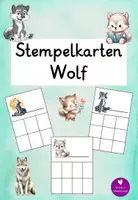 Vorschau - Mal- und Bastelvorlagen - Stempelkarten für deine Wolfsklasse - Deckblatt