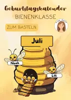 Vorschau - Mal- und Bastelvorlagen - Geburtstagskalender Bienenklasse - Deckblatt