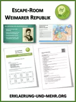 Vorschau - Stundenentwürfe - Weimarer Republik (Escaperoom) - Deckblatt