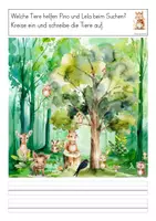 Vorschau - Stationenlernen - Bilderbuchprojekt am Beispiel von "Pino und Lela- Ein Wald voller Schätze" von Günther Jakobs - Seite 3
