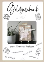 Vorschau - Mal- und Bastelvorlagen - Geldgeschenk zum Thema Reise - Seite 1